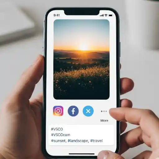 Sharing options on smartphone